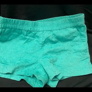 J.Crew Ladies, Size:8 Green‎ floral raised shorts